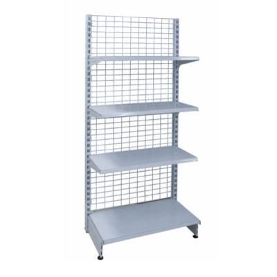 Single Sided Back Wire Supermarket Shelving Store Rack