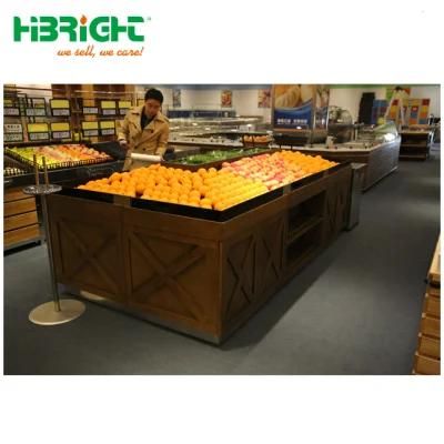 Store Fruit and Vegetable Rack with Crates