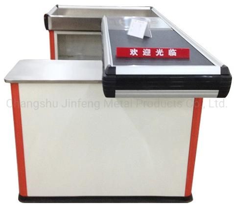 Supermarket Cashier Counter Conveyor Belt Check out Counter