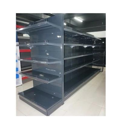 Supermarket Used Black Double Side Retail Store Display Shelf