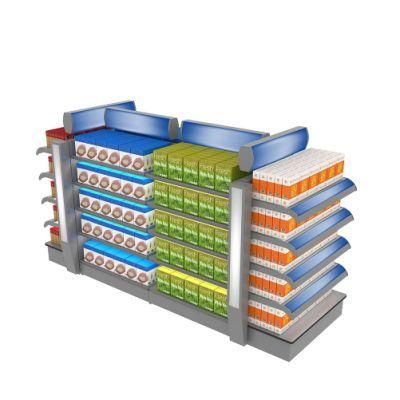 Supermarket Cosmetic Make-up Area Display Shelving with LED Light
