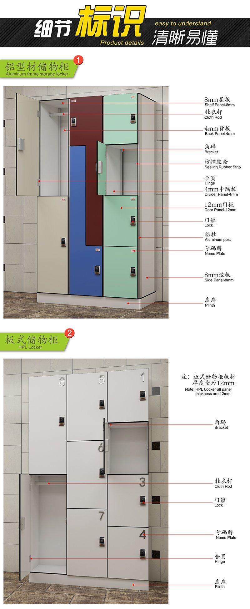 5 Years Wararnty Locker Storage Cabinet for Changing Room