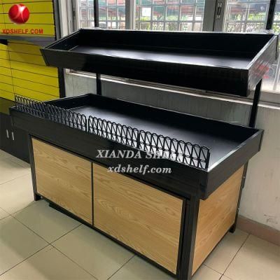 Fruit Wooden Cabinet Bar Xianda Smart Shelf Retail Metal Counter