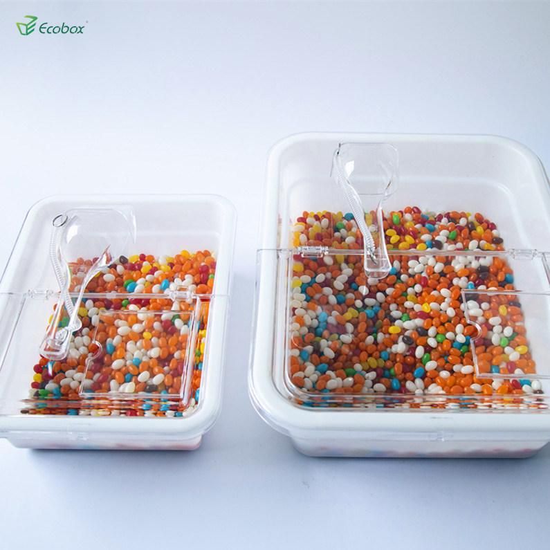 Plastic Candy Bins Dry Food Container Scoop Bin with Scoop
