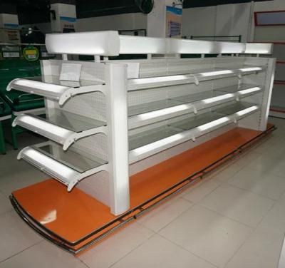 Supermarket Cosmetic Shelf Racks Stand with Glass Shlef