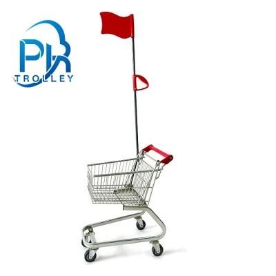 18L Popular Mini Funny Supermarket Shopping Trolley with Flag
