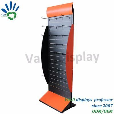 Iron Metal Counter Electronic Accessories Products Display Stand with Metal Hooks