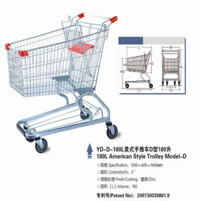 Supermarket Wire Metal Grocery Shopping Trolley Carts