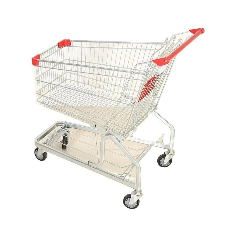 Shopping Cart 60-240L Supermarket Metal Asian Shopping Trolley