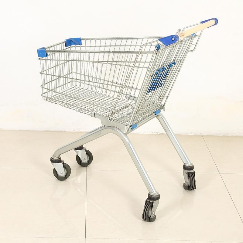 Hot Selling Store Hand Push Cart Supermarket Metal Shopping Trolley Cart