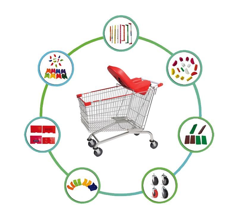 Portable European Type Supermarket Shopping Cart (JS-TOT02)