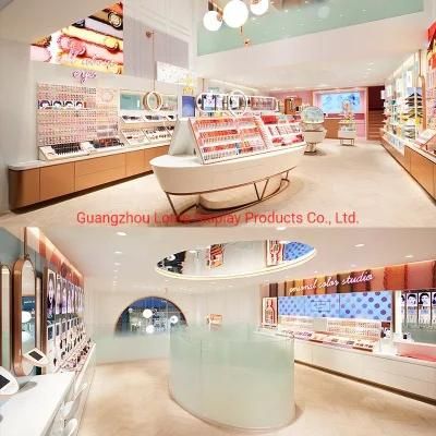 Cosmetic Store Shelf Showcase Makeup Store Display Stand Lipstick Stand Wooden
