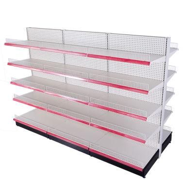 Yuanda Hole Back Metal Supermarket Shelves Gondola Shelf