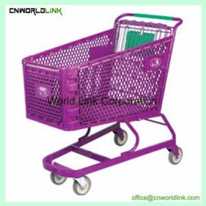 Low Price Supermarket American Style Zinc Shopping Trolleys