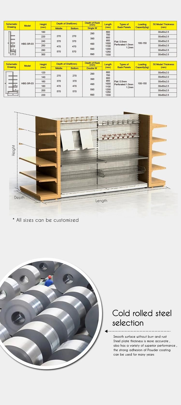 Hibright Supermarket Equipment Shelf / Hibright Shelf for Supermarket