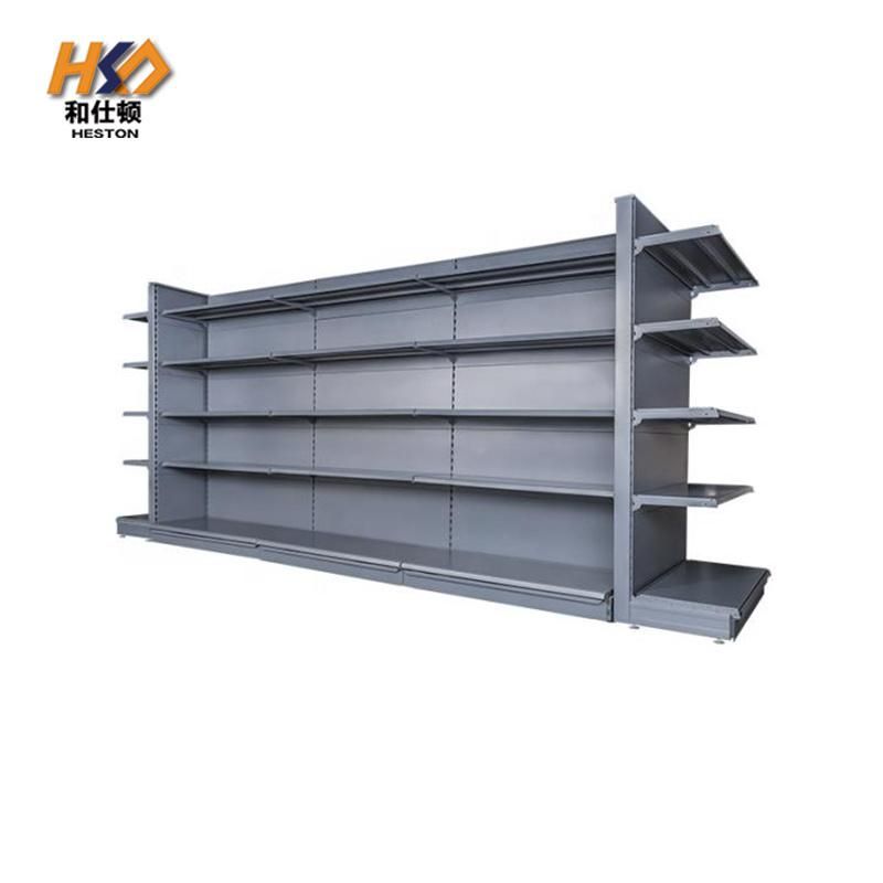 Retail Store Double Sided Metal Rack Merchandise Display Supermarket Gondola Shelf