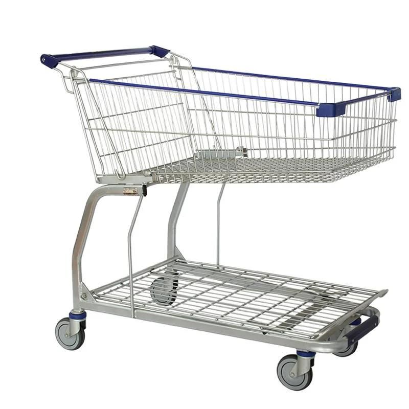 180L Shopping Trolley Shopping Cart Supermarket Mall Cart