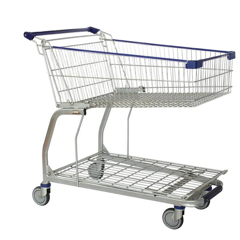 180L Shopping Trolley Shopping Cart Supermarket Mall Cart