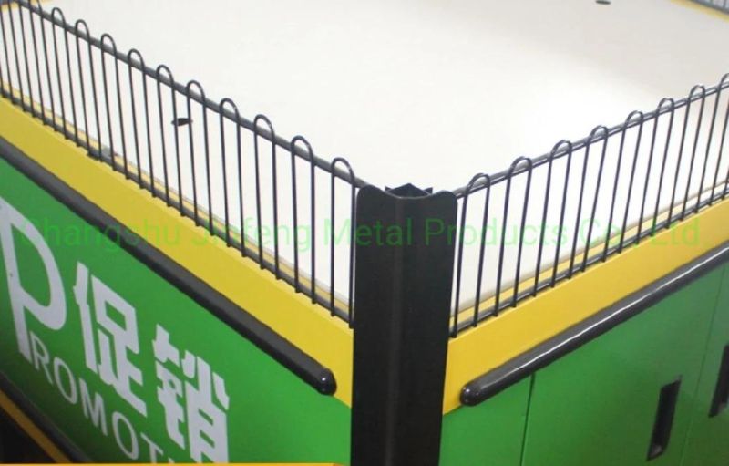 Supermarket Counter Convenience Store Fixture Exhibition Promotion Desk with Guardrail