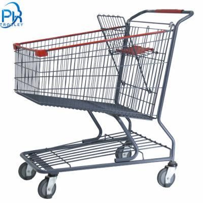 240L American Style Metal Supermarket Shopping Trolley for Hypmarket