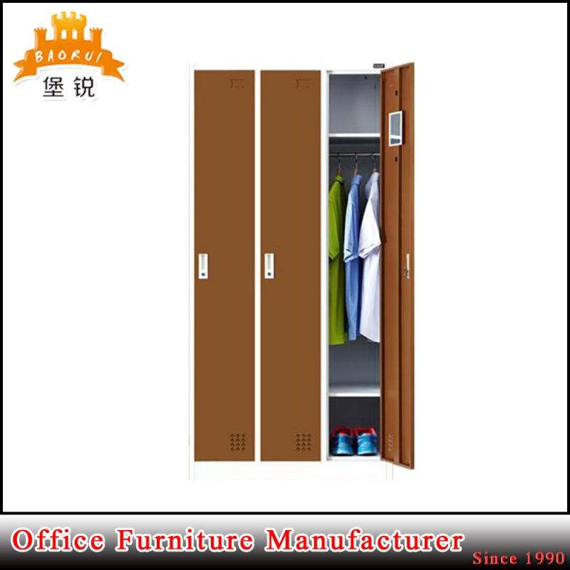 Jas-026 Nice Look Colorful 3 Door Metal Locker for Office School Use