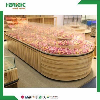 Wooden Supermarket Fruits Vegetables Display Racks