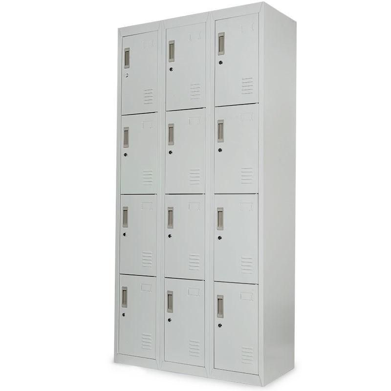 Fashion Design Wardrobe 12 Doors Gym Storage School Metal Locker