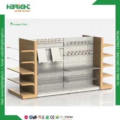 Good Quality Metal Punched Holes Supermarket Display Shelf