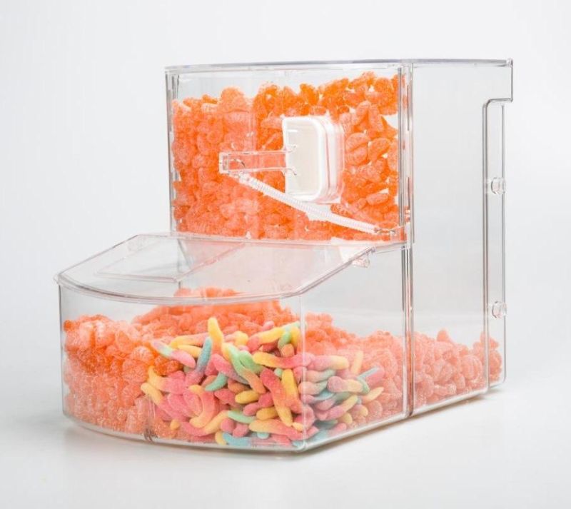High Transparent Plastic Container Candy Scoop Bin