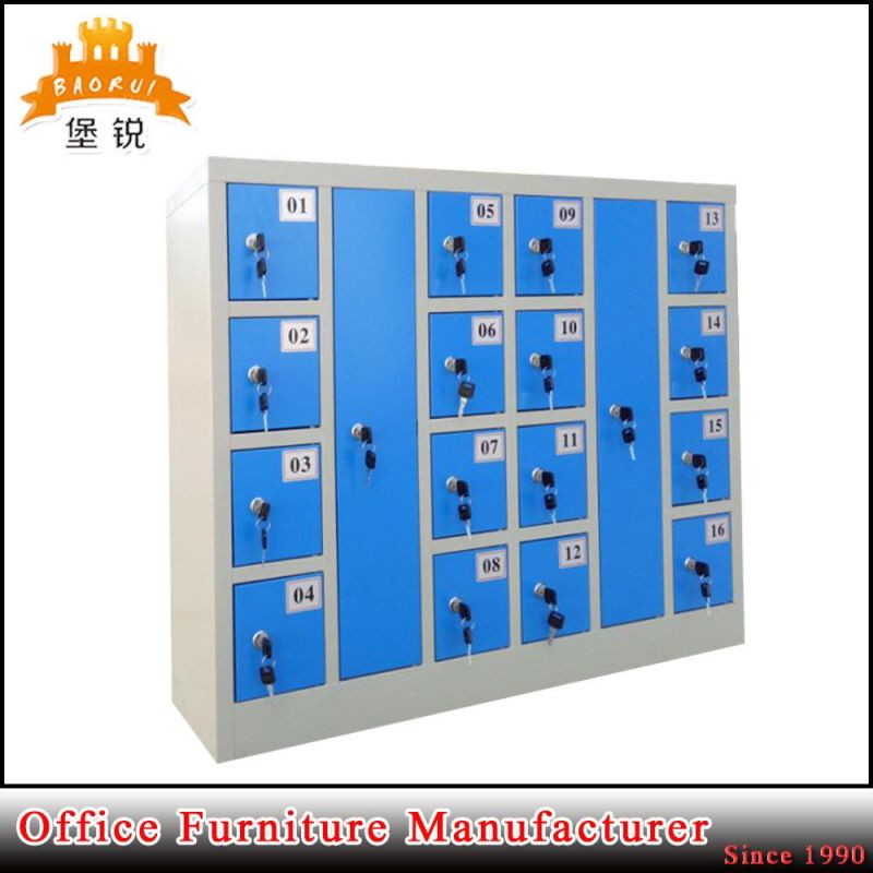 Staff Used 16 Doors Metal Mobile Phone Locker for Charging