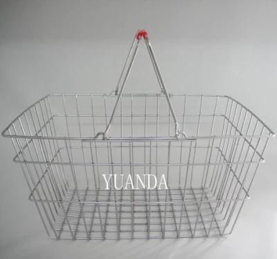 Double Handle Metal Basket Used for Supermarket and Stores