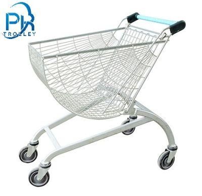 European Style Metal Round Shopping Trolley Cart