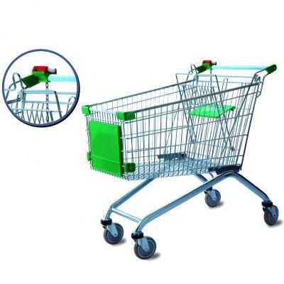 125L Cheap Supermarket Grocery Shopping Cart for Wholesale