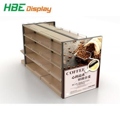 Supermarket Wooden Customized Gondola Shelf for Fruits and Bulk