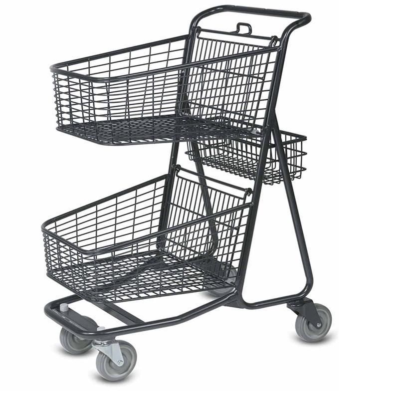Supermarket Shopping Cart Trolley Display About Supermarket Shelves in Store Trolley for Shopping