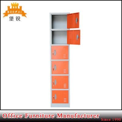 Single Column 6 Door Metal Locker