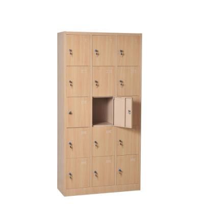 Easy Assembly Metal Steel Storage Cabinet Design 15 Door Classroom Locker