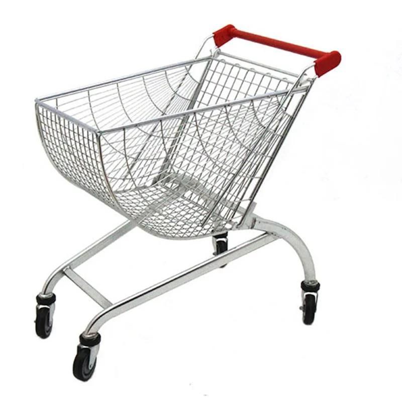 New Design Plastic and Metal Hand Push Grocery Shopping Trolley Cart