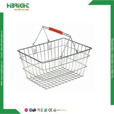 15L Metal Wire Mesh Shopping Basket with Handle