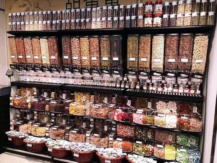 Plastic Dry Bulk Cereal Food Dispensers for Supermarket