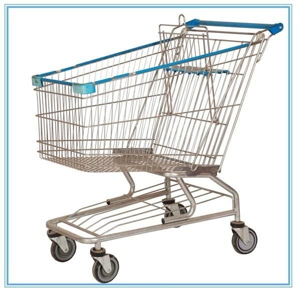 2022 Metal Powder Coated Shopping Trolley for Supermarket