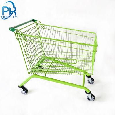 175liter Supermarket Metal Shopping Cart Trolley