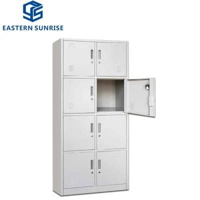 8 Door Metal Steel Iron Clothe Storage Locker Wardrobe Cabinet