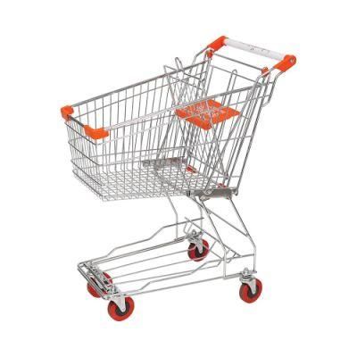Asian 60L Wire Steel Wholesale Shopping Cart Trolley