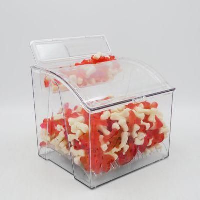 High Quality Strong PC Plastic Candy Bin Food Container Food Storage Bin with Foretaste Box