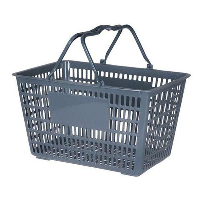 Fashionable Portable Supermarket Shopping Basket Metal Carry Shopping Basket Chrome Basket