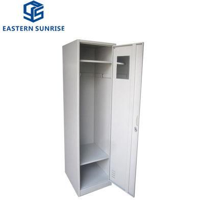Steel Office Home Furniture Single Door Cloth Storage Locker with Hanger