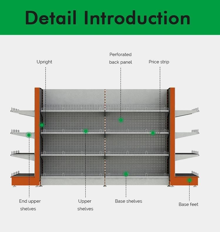 Heavy Duty Metal Supermarket Display Shelf