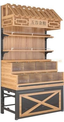 Wooden Supermarket Shelf Supermarket Display Stand