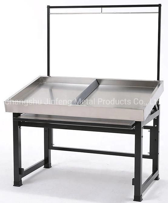Stainless Steel and Wood Material Fruit and Vegetable Rack, Fruit Shelf for Supermarket